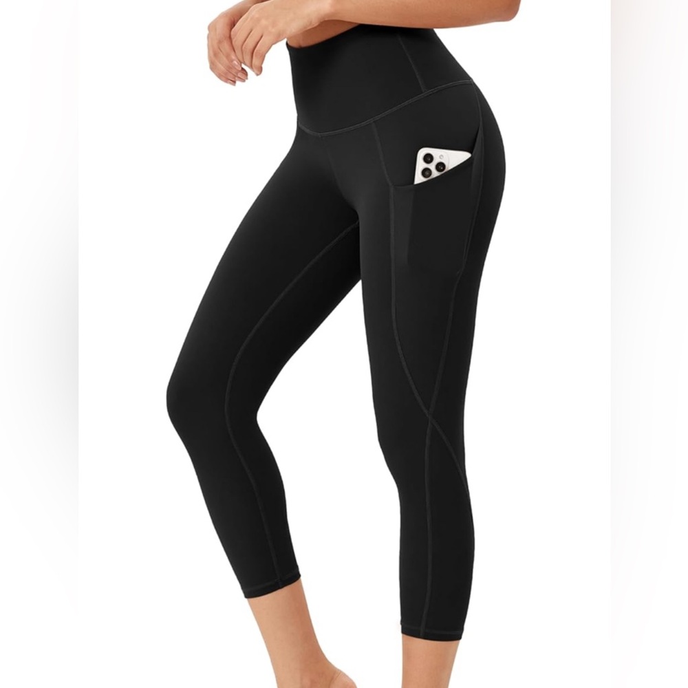 ODODOS Women's High Waisted Yoga Leggings Athletic Workout pants w/pockets NWOT